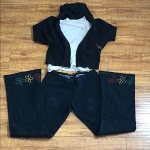 Three-piece sweatsuit